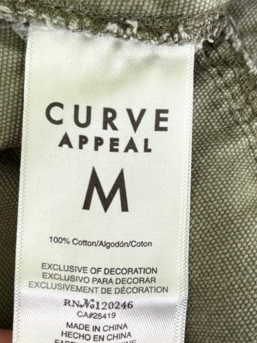 Curve Appeal Olive Utility Jacket | Army Green | Size M | Like New - Picture 5 of 7